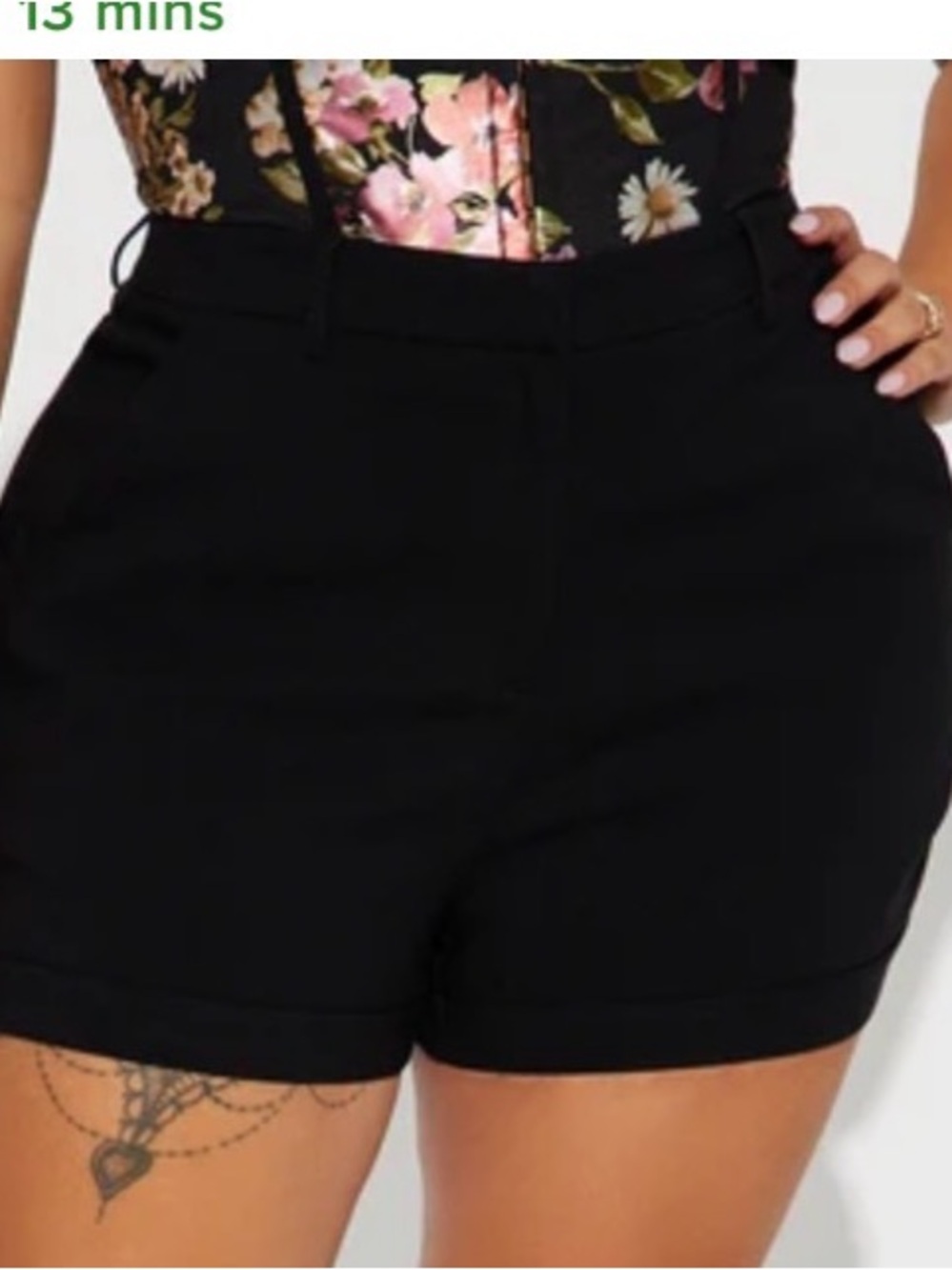 Fashion Nova Black High-Waist Tailored Shorts